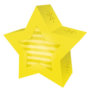 Laternen-Bastelset Twinkle Star, gelb