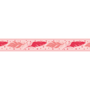 Masking Tape "Federn" rosa, 1 Rolle