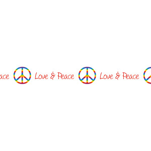 Masking Tape "Love and Peace", 1 Rolle