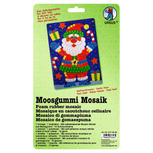 Moosgummi Mosaik "Weihnachtsmann"
