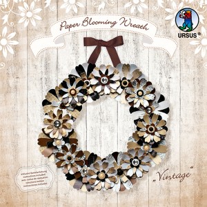 Paper Blooming Wreath "Vintage"