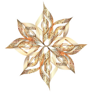 Paper Stars "Ornament" gold