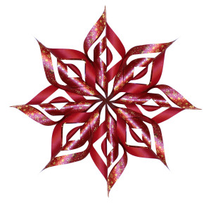 Paper Stars "Ornament" rot