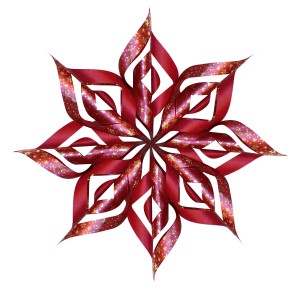 Paper Stars "Ornament" rot