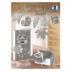 Paper Tags "Vintage 9" Beton