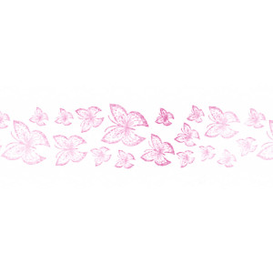 Papierbordüre Schmetterlinge pink