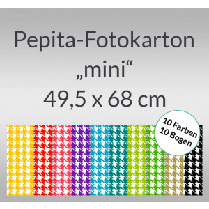 Pepita-Fotokarton "mini" 49,5 x 68 cm - 10 Bogen sortiert