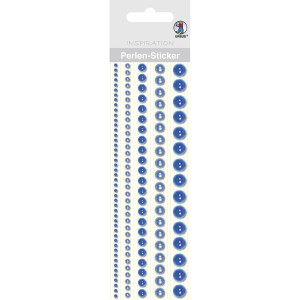 Perlen Sticker "Bordüren" blau