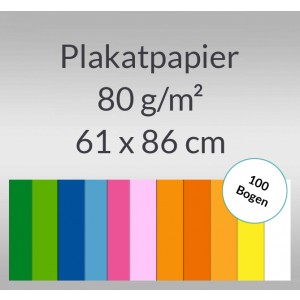 Plakatpapier 80 g/qm 61 x 86 cm - 100 Bogen
