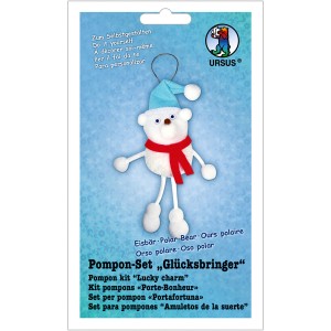 Pompon-Set "Glücksbringer" Eisbär