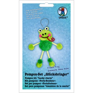 Pompon-Set "Glücksbringer" Frosch