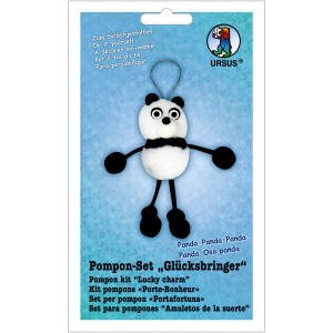 Pompon-Set "Glücksbringer" Panda