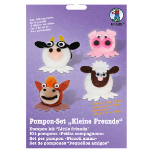 Pompon-Set "Kleine Freunde" Farmtiere