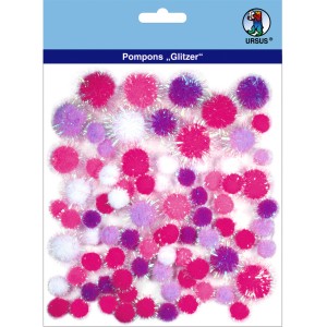 Pompons "Glitzer" Mix 3