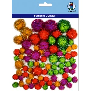 Pompons "Glitzer" Mix 5