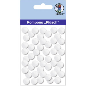 Pompons "Plüsch" 10 mm weiß