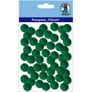 Pompons "Plüsch" 15 mm dunkelgrün