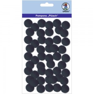 Pompons "Plüsch" 20 mm schwarz