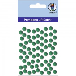 Pompons "Plüsch" 7 mm dunkelgrün