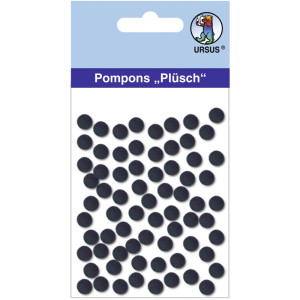 Pompons "Plüsch" 7 mm schwarz