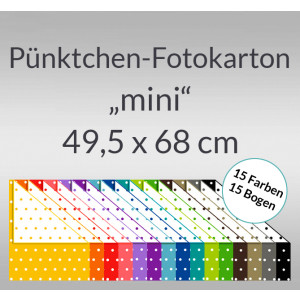 Pünktchen-Fotokarton "mini" 49,5 x 68 cm - 15 Bogen sortiert