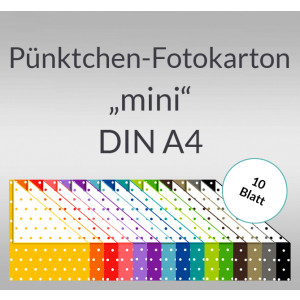 Pünktchen-Fotokarton "mini" DIN A4 - 10 Blatt