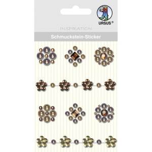 Schmuckstein Sticker "Medaillons" braun