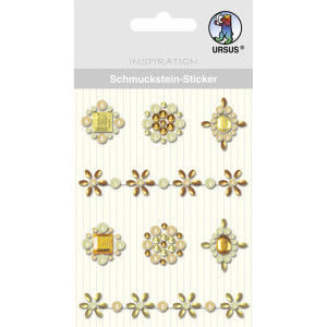 Schmuckstein Sticker "Medaillons" gelb