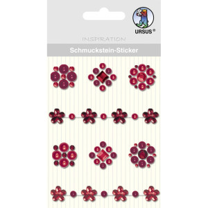 Schmuckstein Sticker "Medaillons" rot