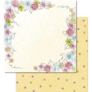 Scrapbooking Papier "Blütenzauber" Motiv 03 - 25 Blatt