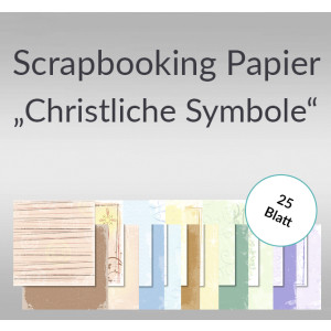 Scrapbooking Papier "Christliche Symbole" - 25 Blatt