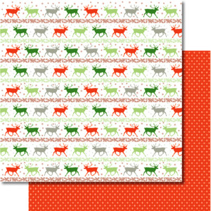 Scrapbooking Papier "Classic Christmas rot/grün" Motiv 02 - 25 Blatt