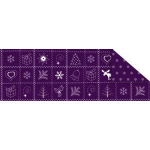 Scrapbooking Papier "Country Christmas" violett - 25 Blatt