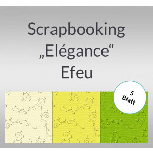 Scrapbooking Papier "Elegance" Efeu - 5 Blatt