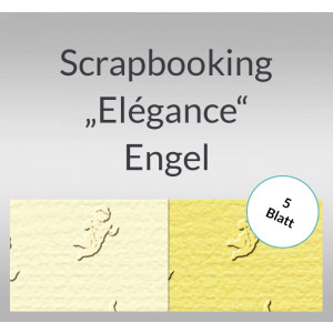Scrapbooking Papier "Elegance" Engel - 5 Blatt