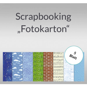 Scrapbooking Papier "Fotokarton" - 5 Blatt