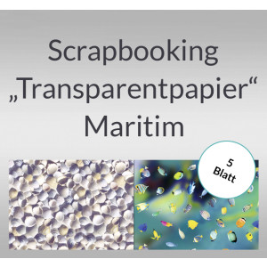 Scrapbooking Papier "Transparentpapier" Maritim - 5 Blatt