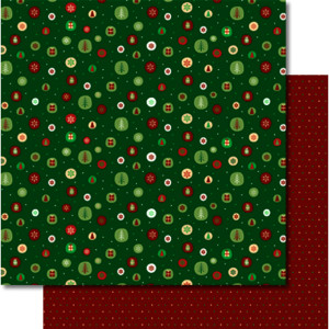Scrapbooking Papier "Winterzauber rot/grün" Motiv 03 - 25 Blatt