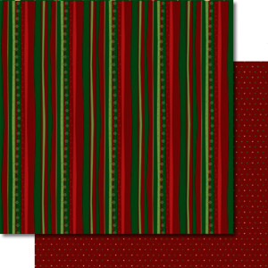 Scrapbooking Papier "Winterzauber rot/grün" Motiv 04 - 5 Blatt