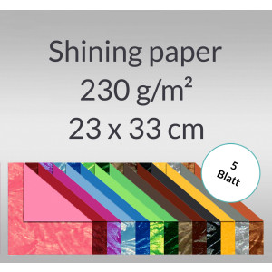 Shining paper 23 x 33 cm - 5 Blatt