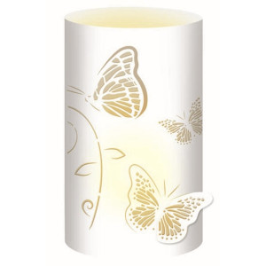 Silhouetten-Tischlichter "Filigrano" Schmetterlinge 2 weiß - Motiv 49