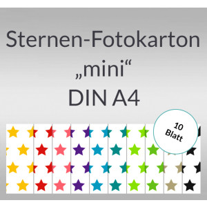 Sternen-Fotokarton "mini" DIN A4 - 10 Blatt