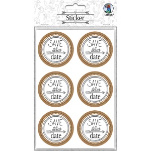 Sticker "Hochzeit" Save the date