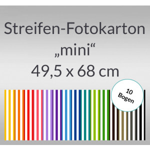 Streifen-Fotokarton "mini" 49,5 x 68 cm - 10 Bogen
