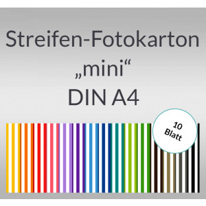 Streifen-Fotokarton "mini" DIN A4 - 10 Blatt
