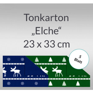 Tonkarton "Elche" 220 g/qm 23 x 33 cm - 5 Blatt