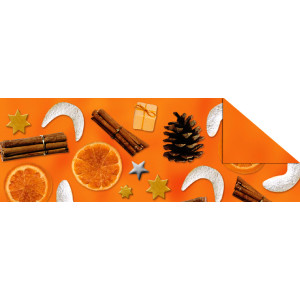 Tonkarton "Weihnachts-Potpourri" 220 g/qm 49,5 x 68 cm orange - 10 Bogen