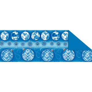 Tonkarton "Weihnachtskugeln" 220 g/qm 49,5 x 68 cm blau - 10 Bogen