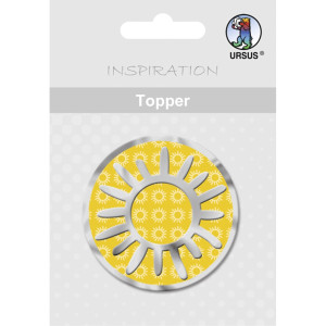 Topper "Joy" gelb, Symbol Sonne