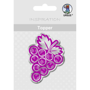 Topper "Joy" lila, Symbol Weintraube